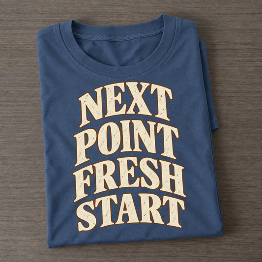 Next Point Fresh Start Pastimes Companions Classic T-shirt – Twilight Navy