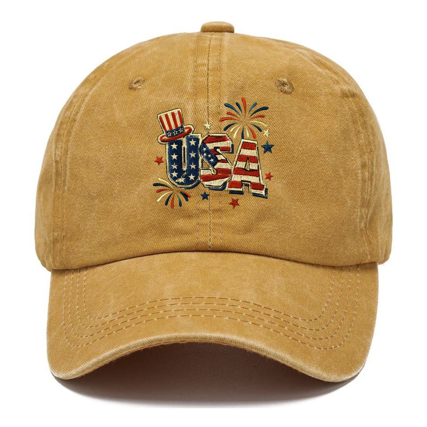 Usa Embroidery Patch Classic Cap – Golden Harvest