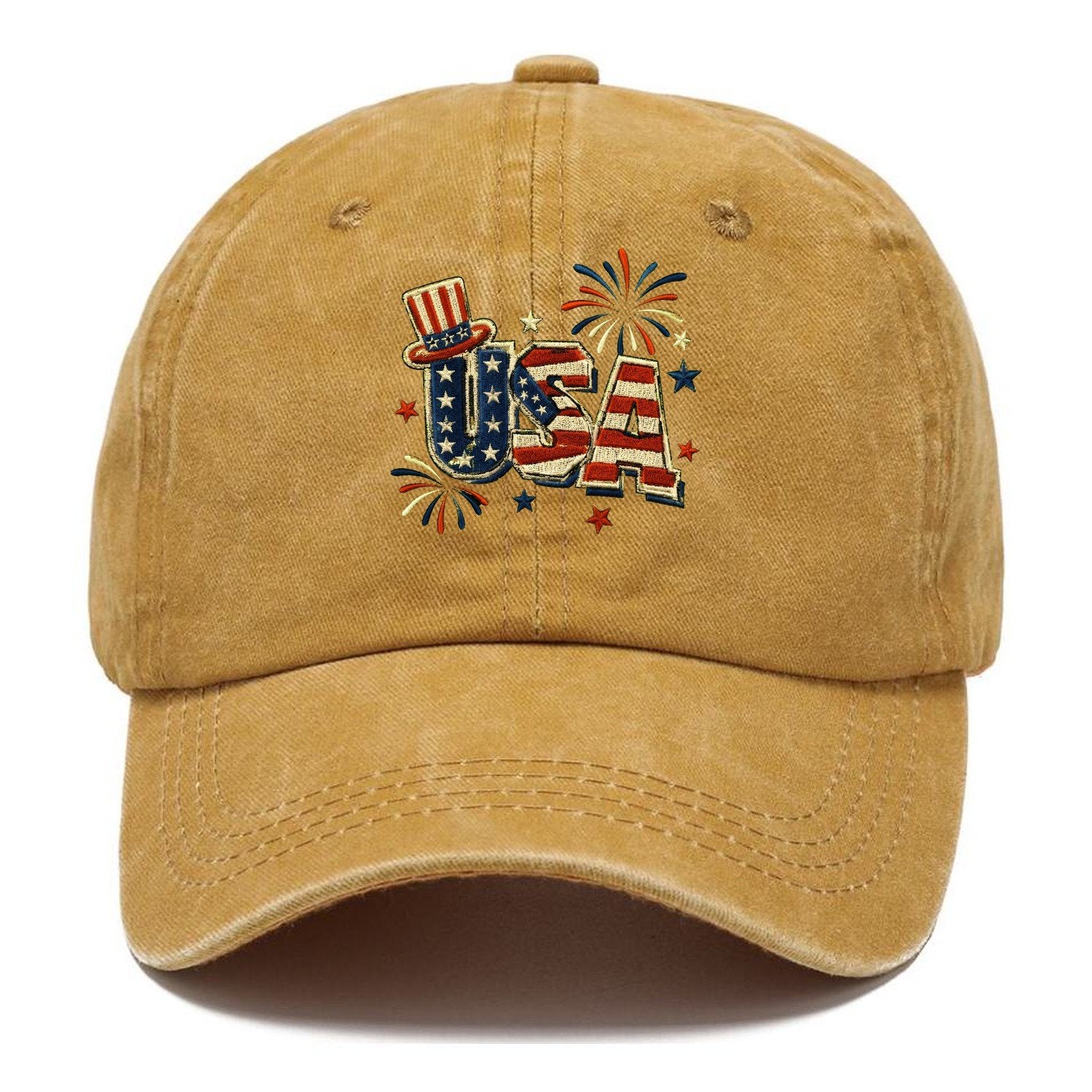 Usa Embroidery Patch Classic Cap – Golden Harvest