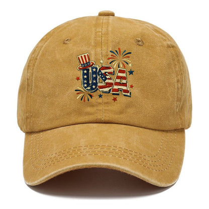 Usa Embroidery Patch Classic Cap – Golden Harvest
