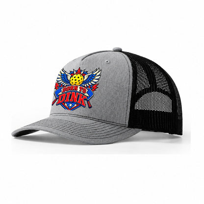 Born To Dink Pickleball Life Trucker Hat – Sport Grey Black