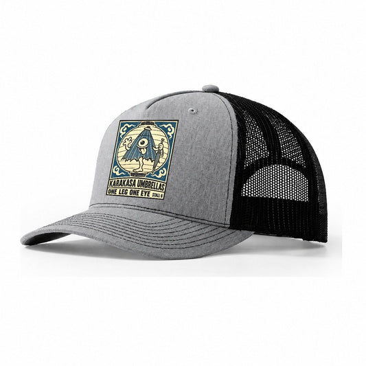 Karakasa Umbrellas Yokai Night Market Trucker Hat – Sport Grey Black