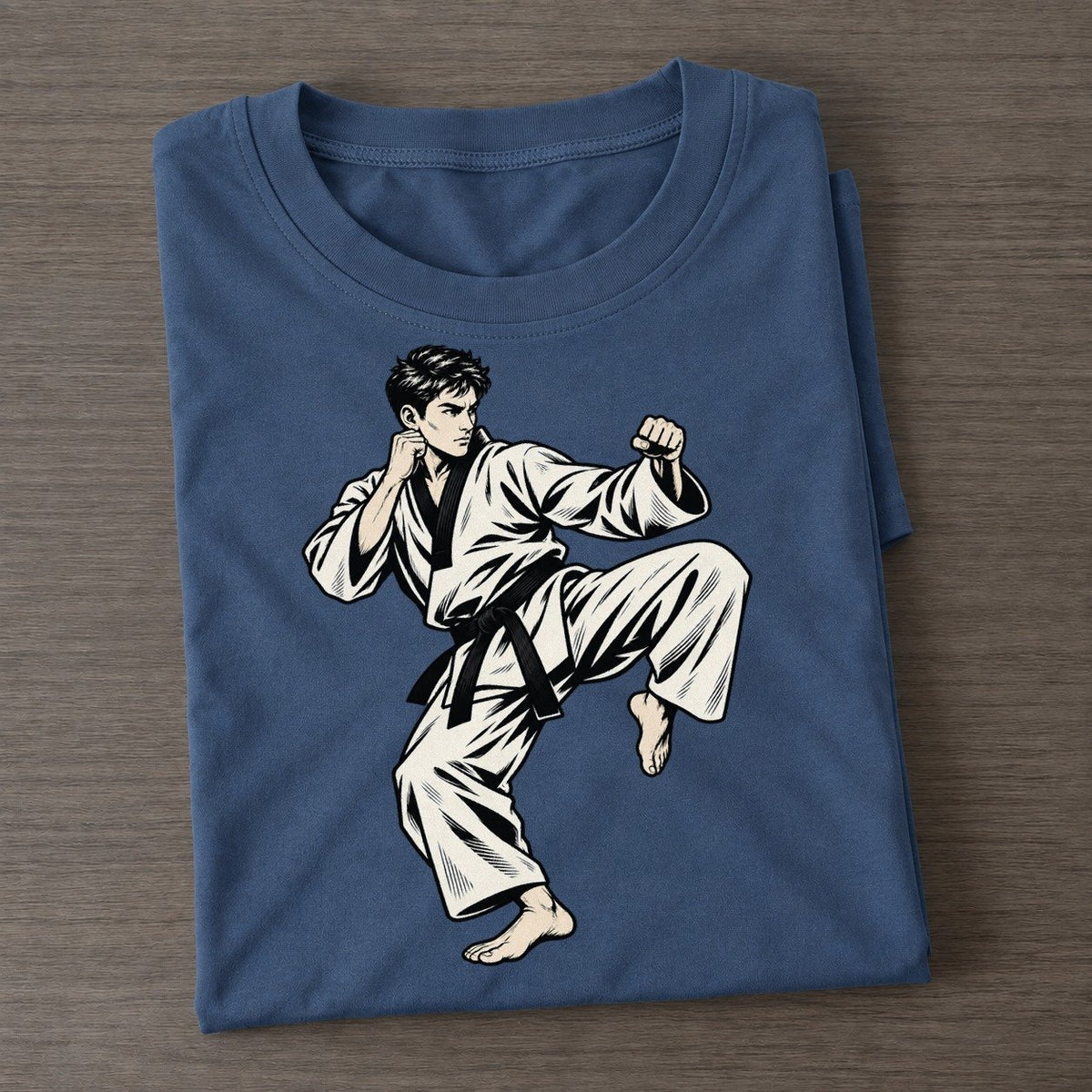 Taekwondo Guarded Counter Global Sports Ink Figures Classic T-shirt – Twilight Navy