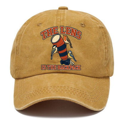 The Lens Is The Backpack Birdwatching Classic Cap – Golden Harvest