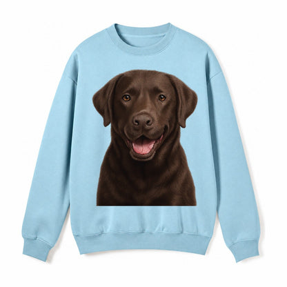 Labrador Friendly Family Fleece Sweatshirt – Light Blue
