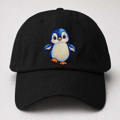 Penguin Front Waddle Sea Sprite Baseball Cap – Black