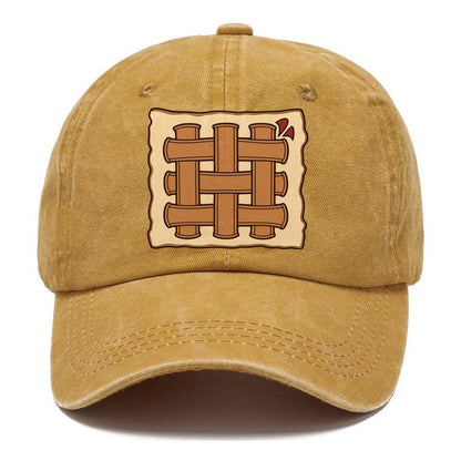 Basketweave Impression Leathercraft Classic Cap – Golden Harvest