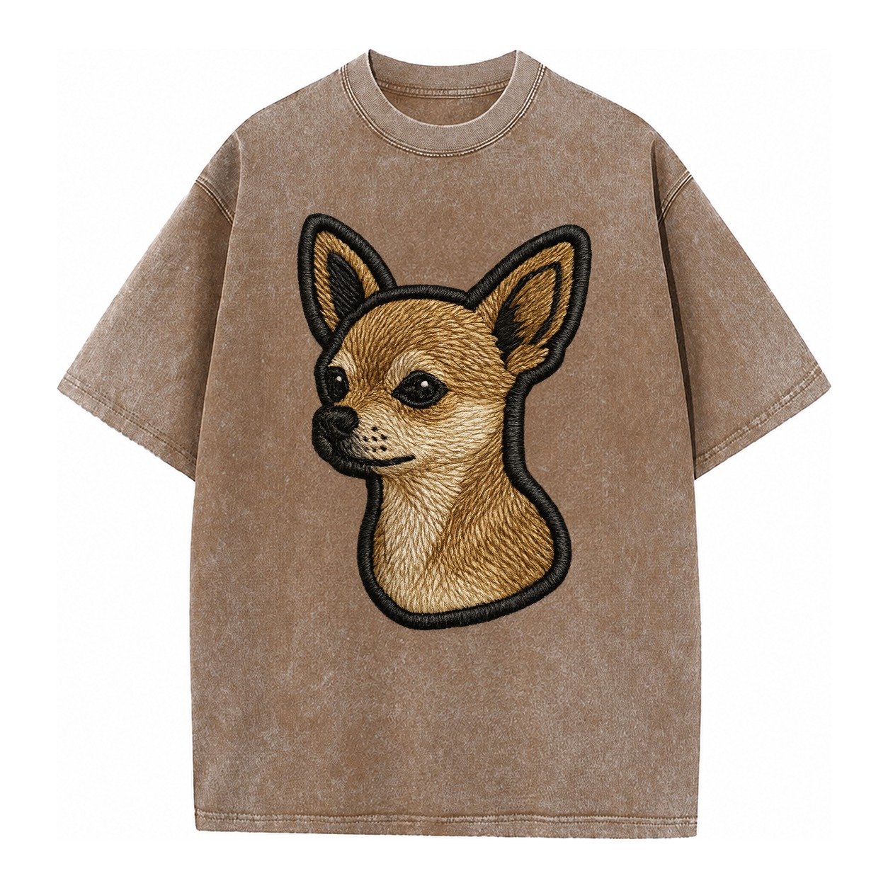 Chihuahua Logo Vintage T-shirt – Brown