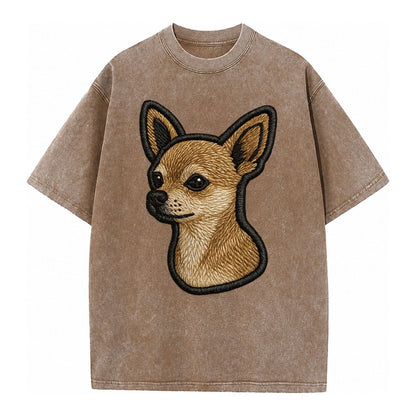 Chihuahua Logo Vintage T-shirt – Brown