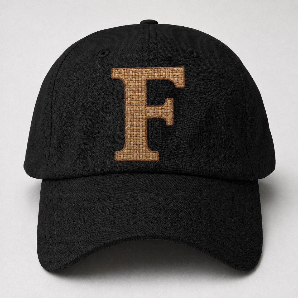 Woven Tweed F Monogram Baseball Cap – Black