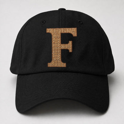 Woven Tweed F Monogram Baseball Cap – Black