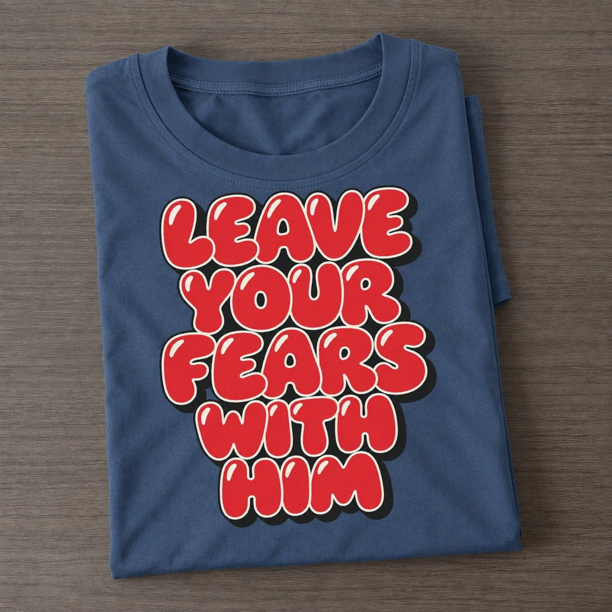 Leave Your Fears With Him Sunday Puff Classic T-shirt – Twilight Navy