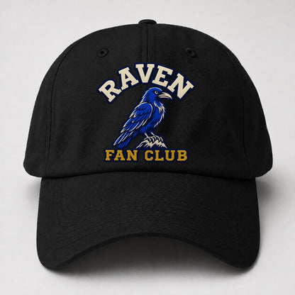 Raven Fan Club Baseball Cap – Black