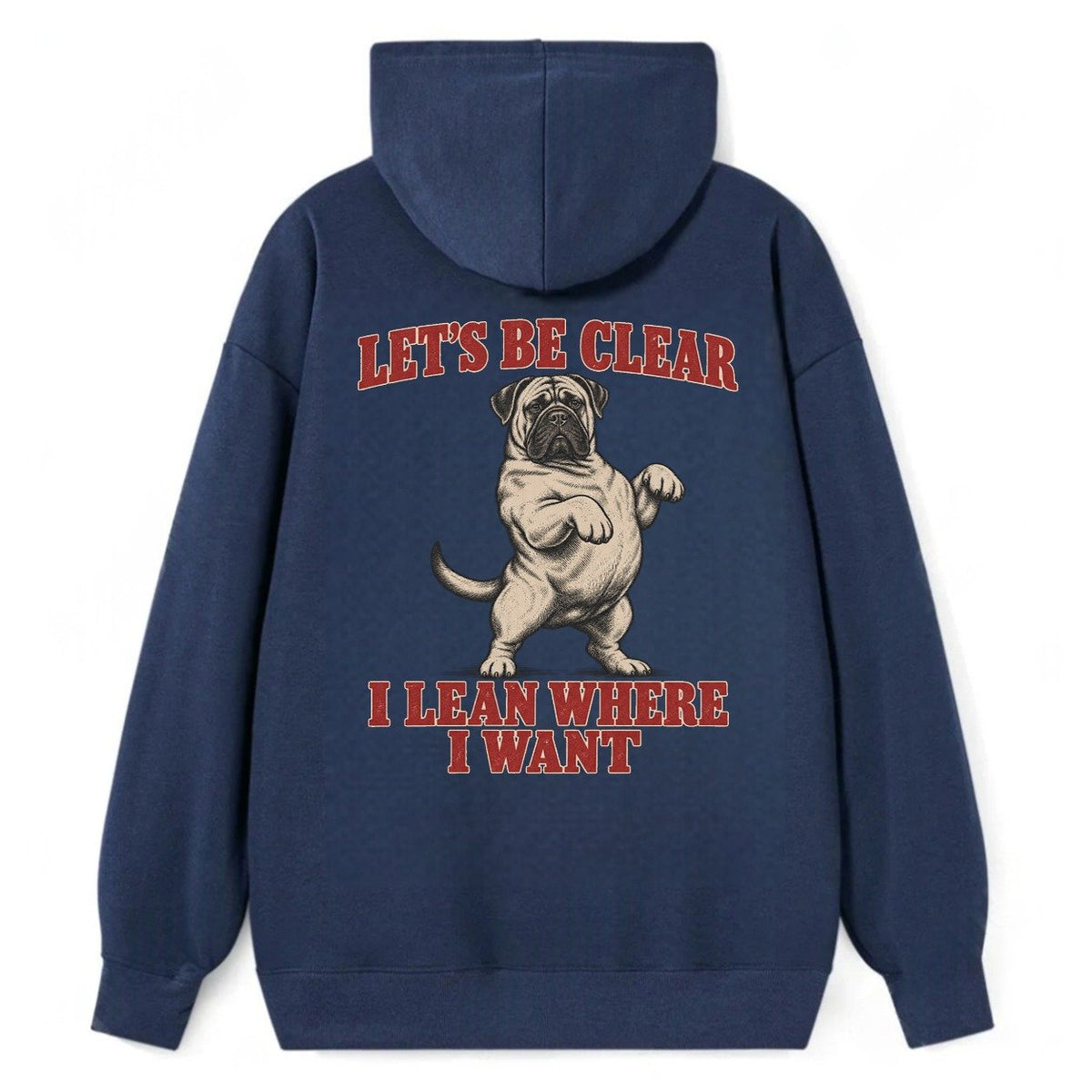 Bullmastiff Dog Declarations Classic Pullover Hoodie – Navy