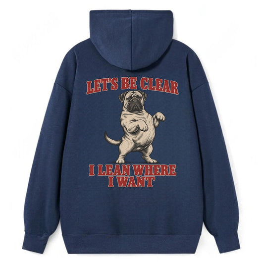 Bullmastiff Dog Declarations Classic Pullover Hoodie – Navy
