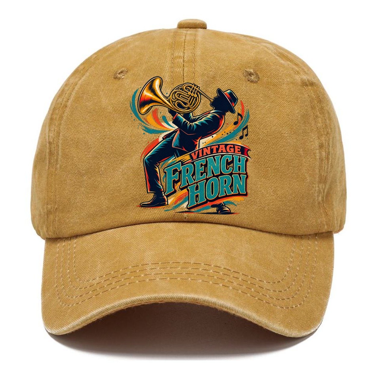 Vintage French Horn Music Instruments Classic Cap – Golden Harvest