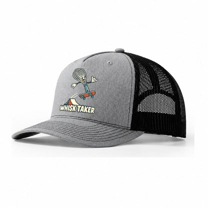 Whisk Taker Familiar Punchlines Trucker Hat – Sport Grey Black