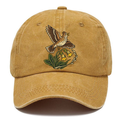 South Downs Skylark And Cowslip Uk Culture Heritage Classic Cap – Golden Harvest