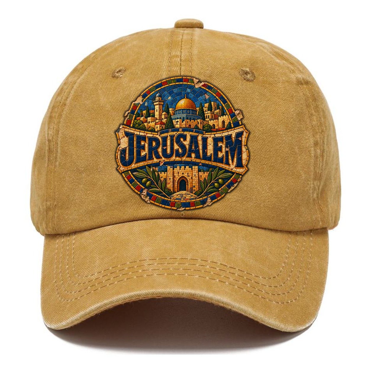 Mosaic Jerusalem Wordmark Jerusalem Classic Cap – Golden Harvest