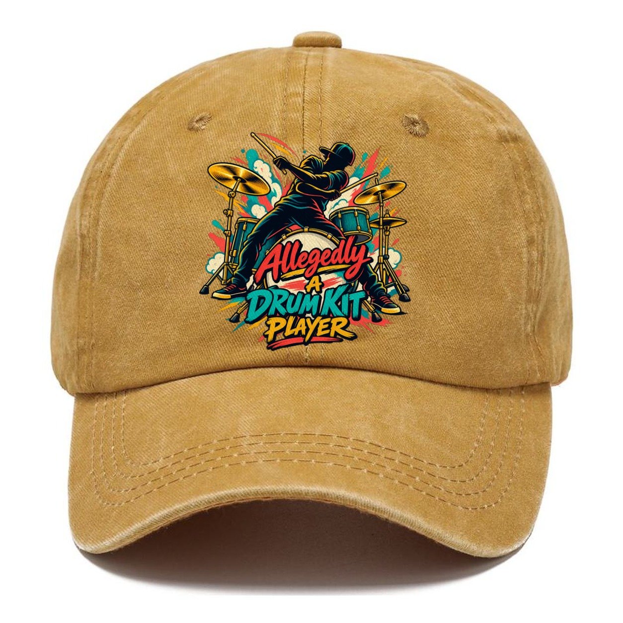 Allegedly A Drum Kit Player Music Instruments Classic Cap – Golden Harvest