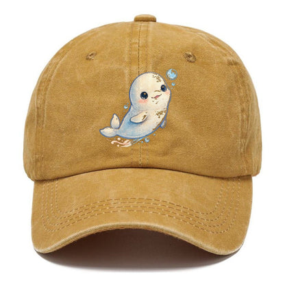 Beluga Whale Bubble Rise Sea Sprite Classic Cap – Golden Harvest