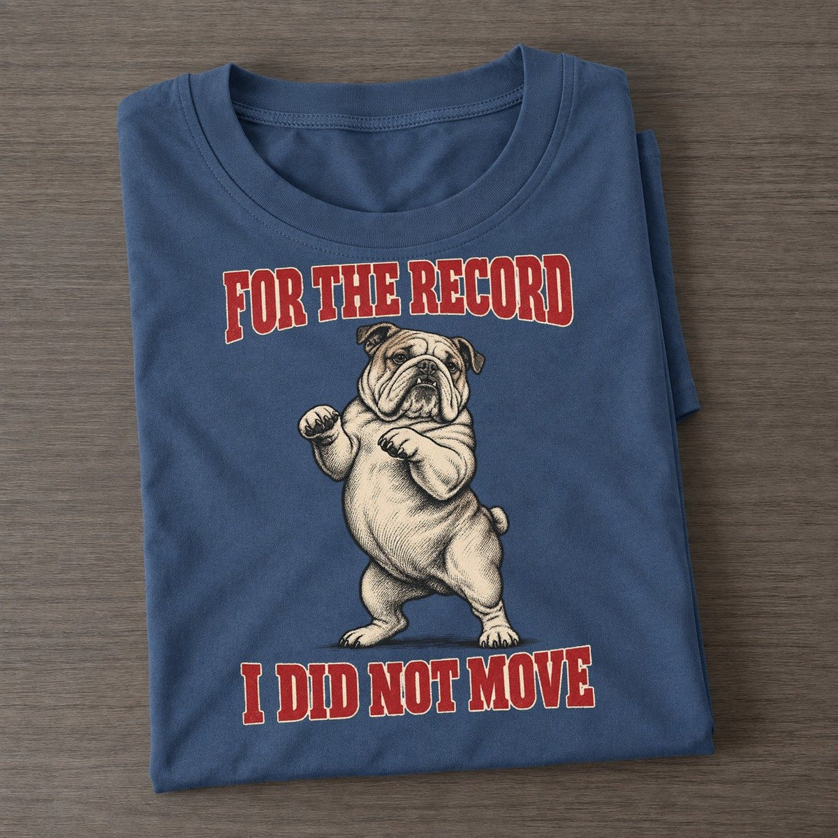 English Bulldog Dog Declarations Classic T-shirt – Twilight Navy