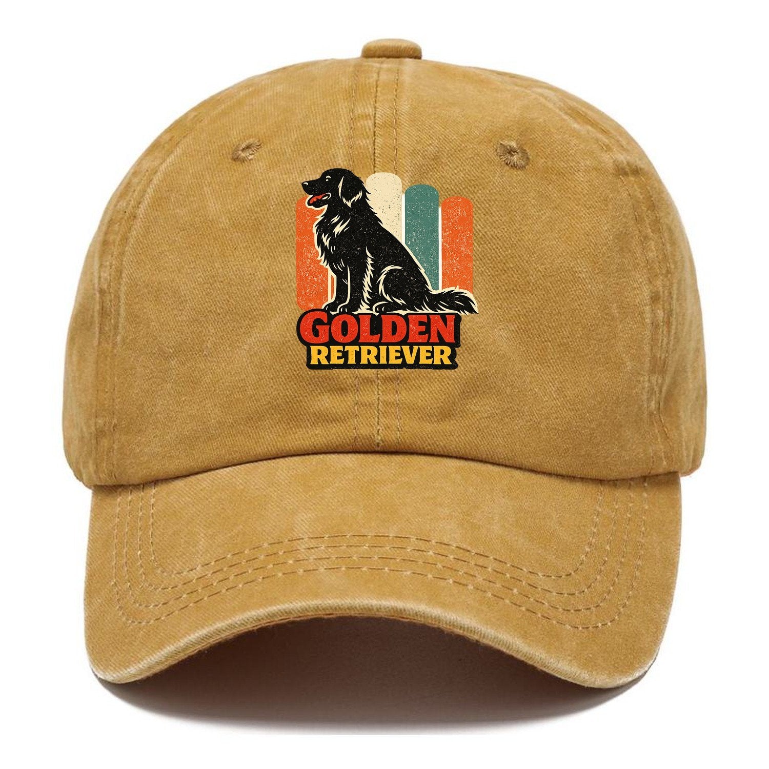 Retro Golden Retriever Silhouette Classic Cap – Golden Harvest