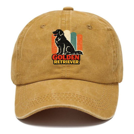 Retro Golden Retriever Silhouette Classic Cap – Golden Harvest