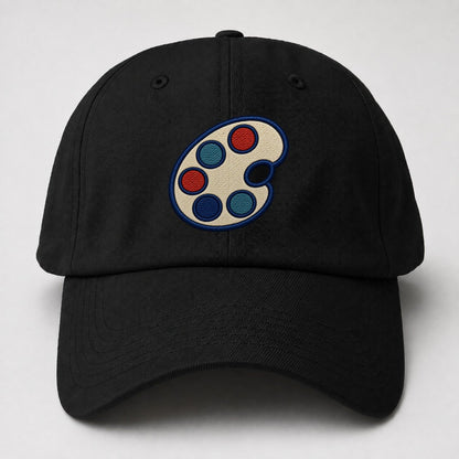 Painter Palette Tiny Solo Marks Baseball Cap – Black