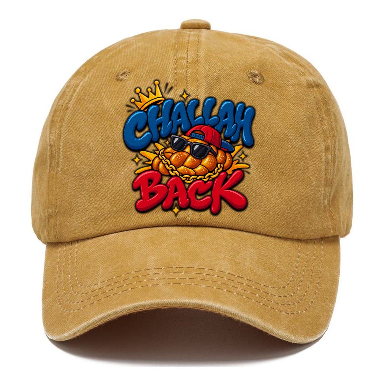 Challah Back Retro Judaism Heritage Classic Cap – Golden Harvest