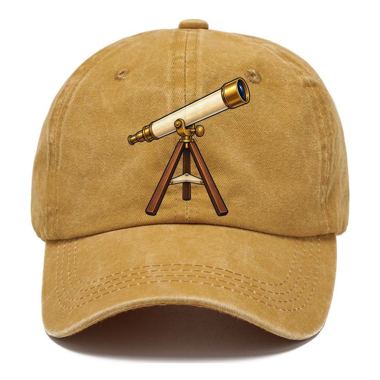 Brass Refractor On Its Tripod Astronomy And Stargazing Classic Cap – Golden Harvest