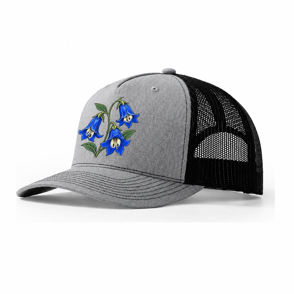 Australian Capital Territory Royal Bluebells Australia Cultural Icons Trucker Hat – Sport Grey Black