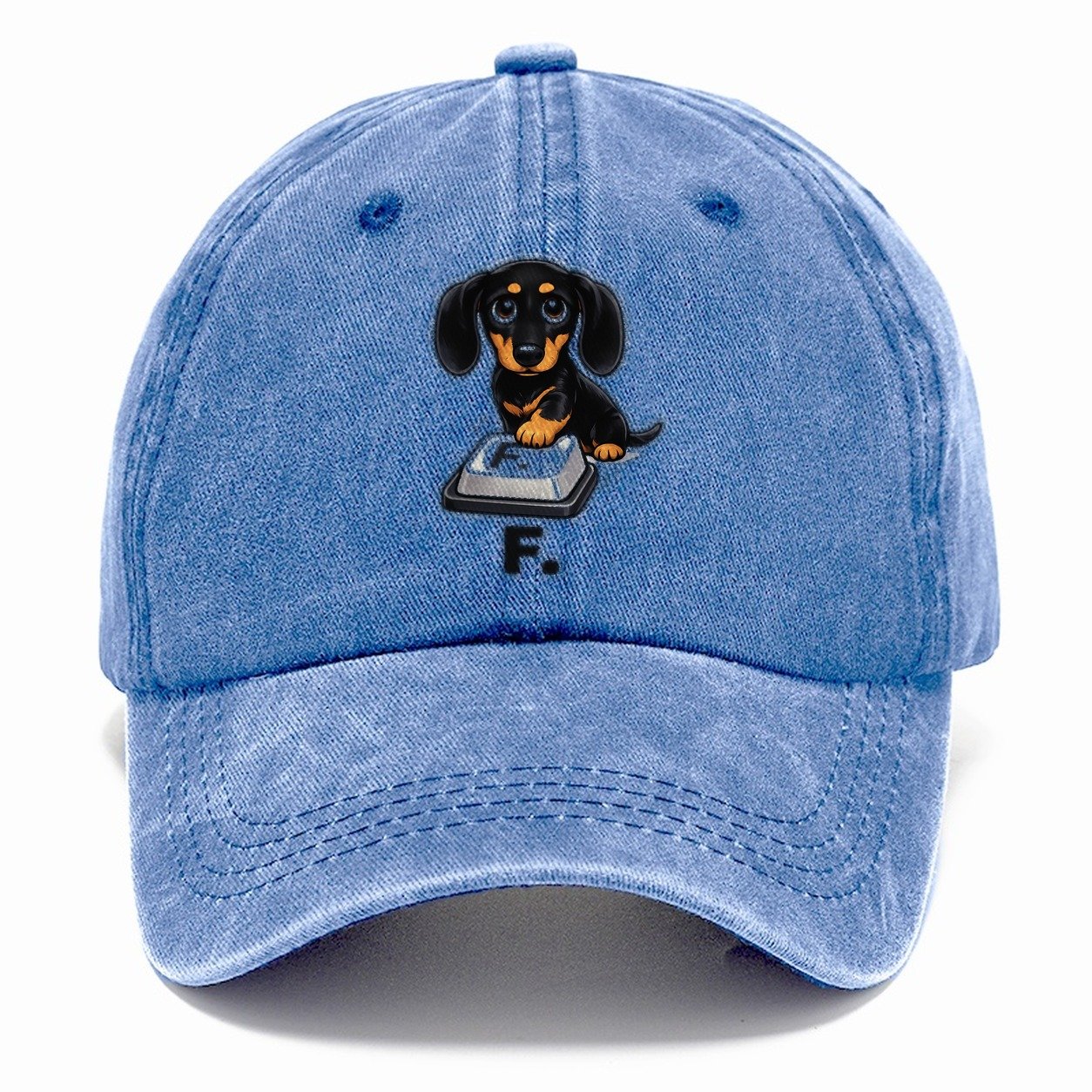 Dachshund Pressing Key Classic Cap – Summer Sky