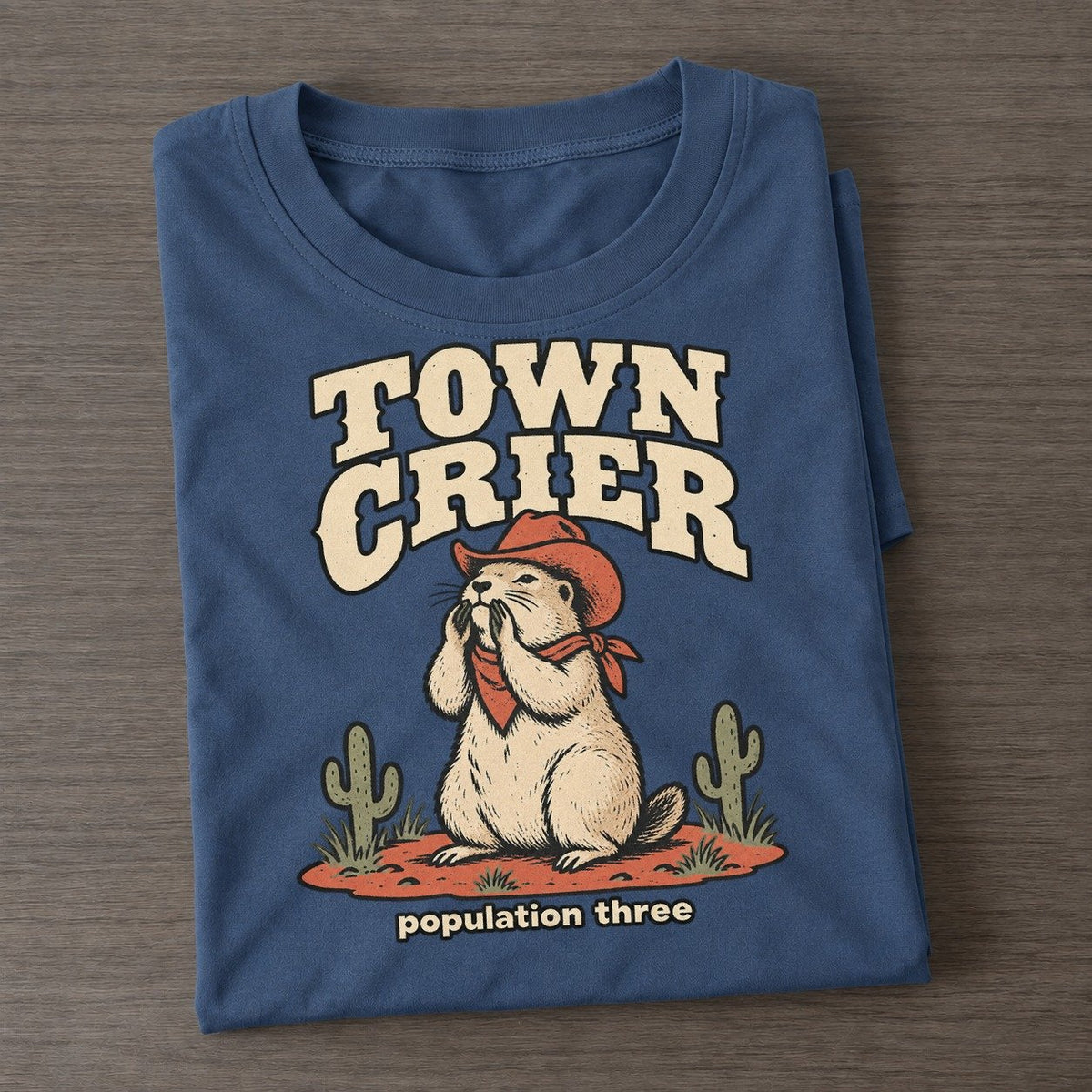 Town Crier Cowboy Critters Classic T-shirt – Twilight Navy