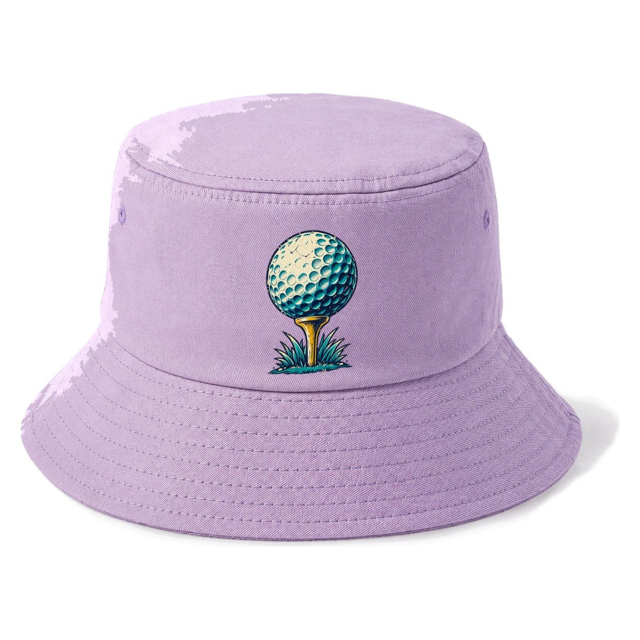 Tee And Ball Mark Golf Life Bucket Hat – Purple
