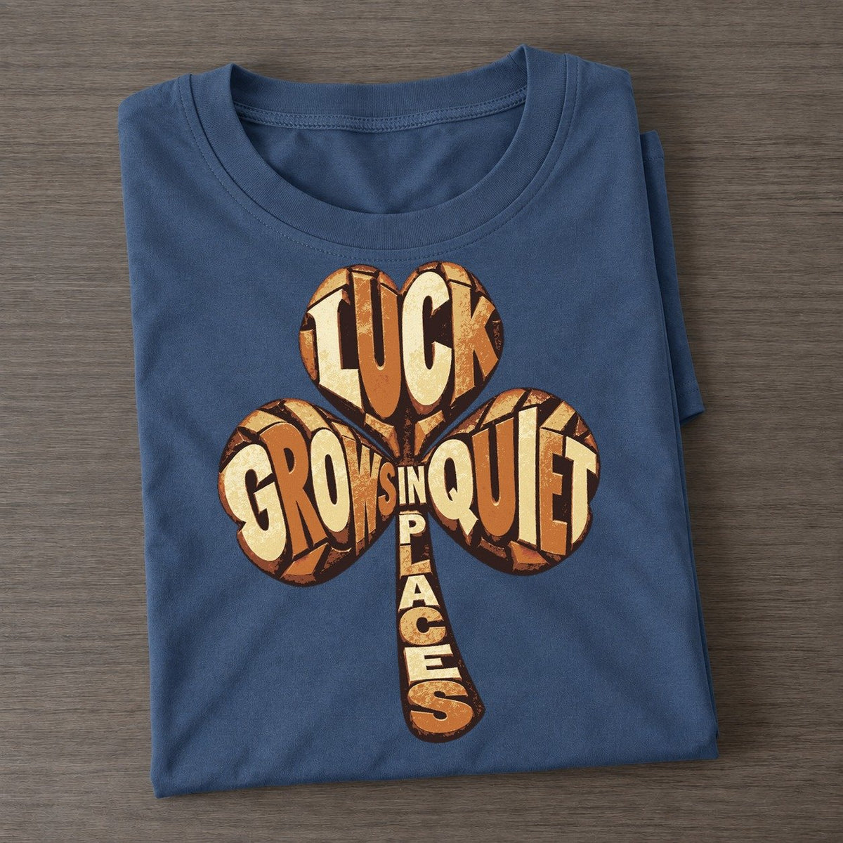 Clover Cursor Bloom Letter Sculpture Classic T-shirt – Twilight Navy