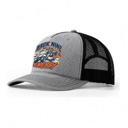 Back Nine Energy Golf Life Trucker Hat – Sport Grey Black