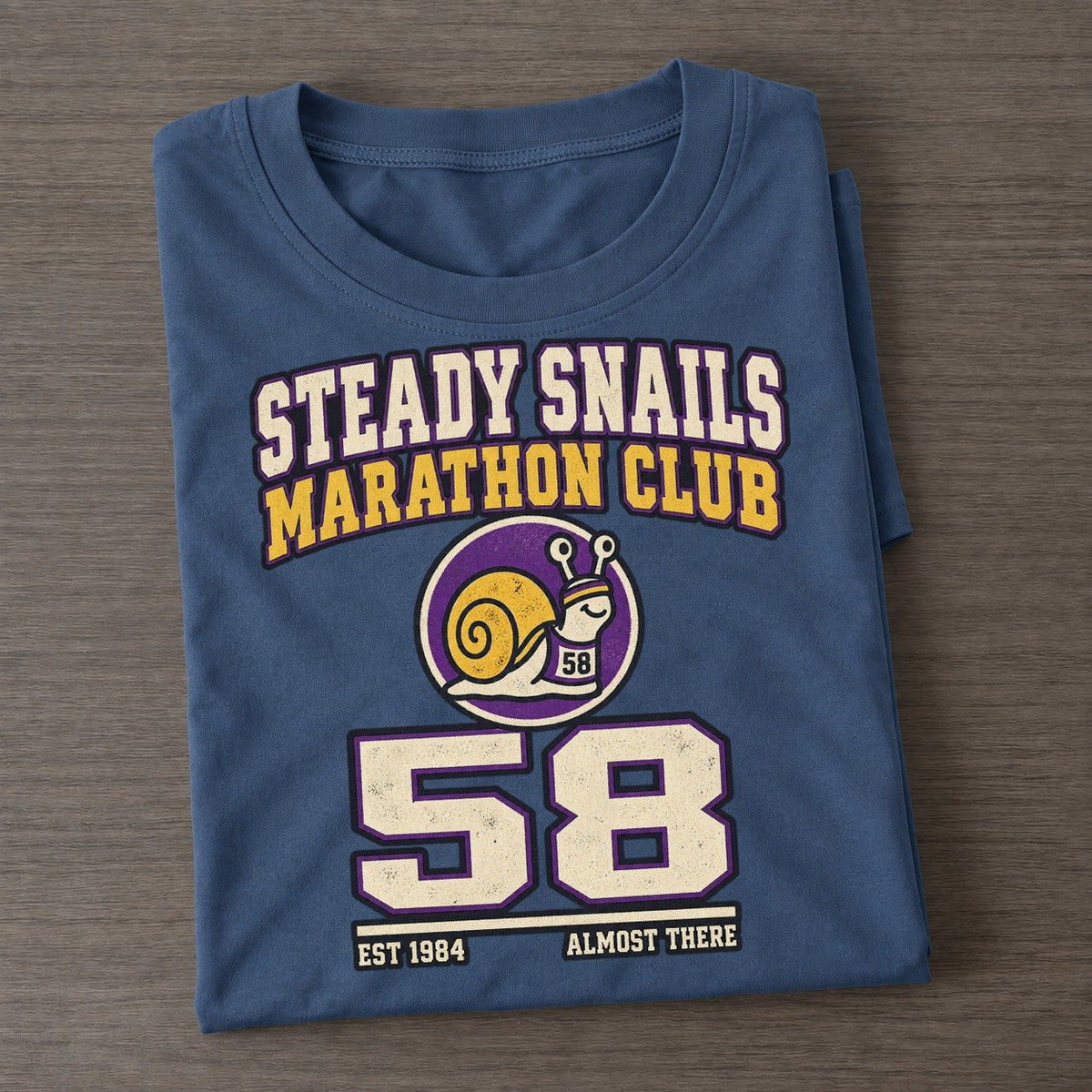Snail Marathon Sunday Nobodies Classic T-shirt – Twilight Navy