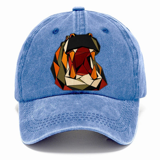 Hippo Yawning Classic Cap – Summer Sky