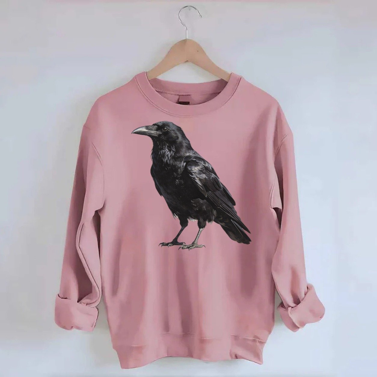 Raven Crewneck Sweatshirt – Pink