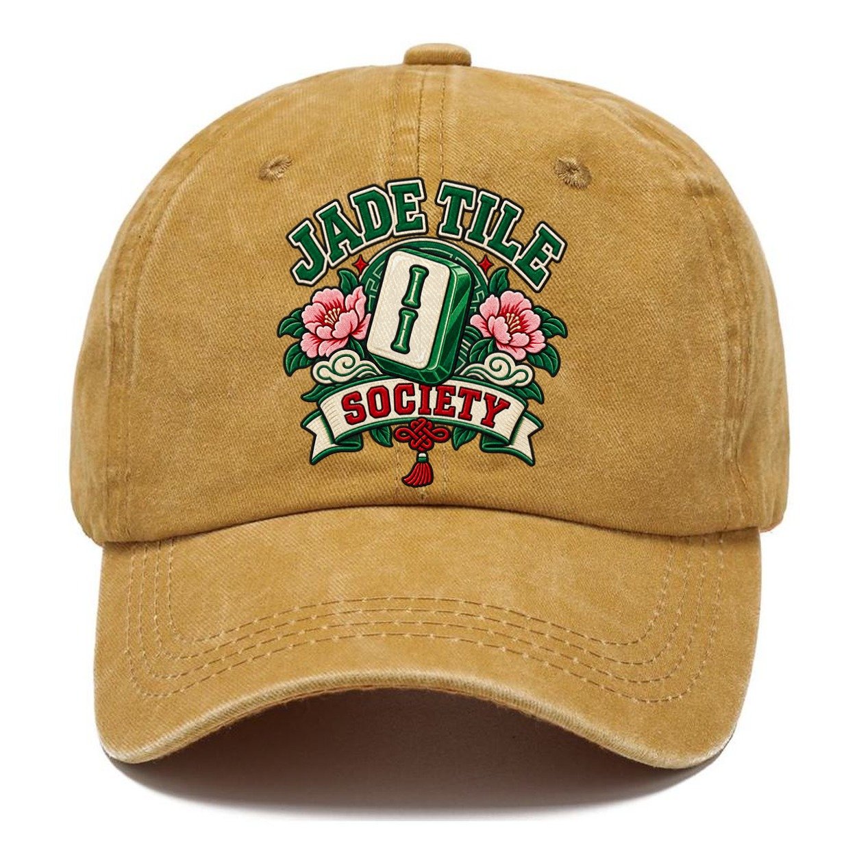Jade Tile Society Mahjong Game Night Classic Cap – Golden Harvest