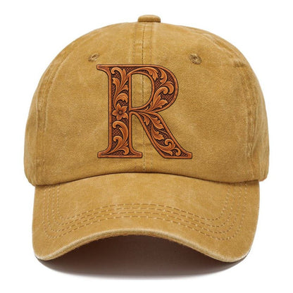 Tooled Leather R Monogram Classic Cap – Golden Harvest