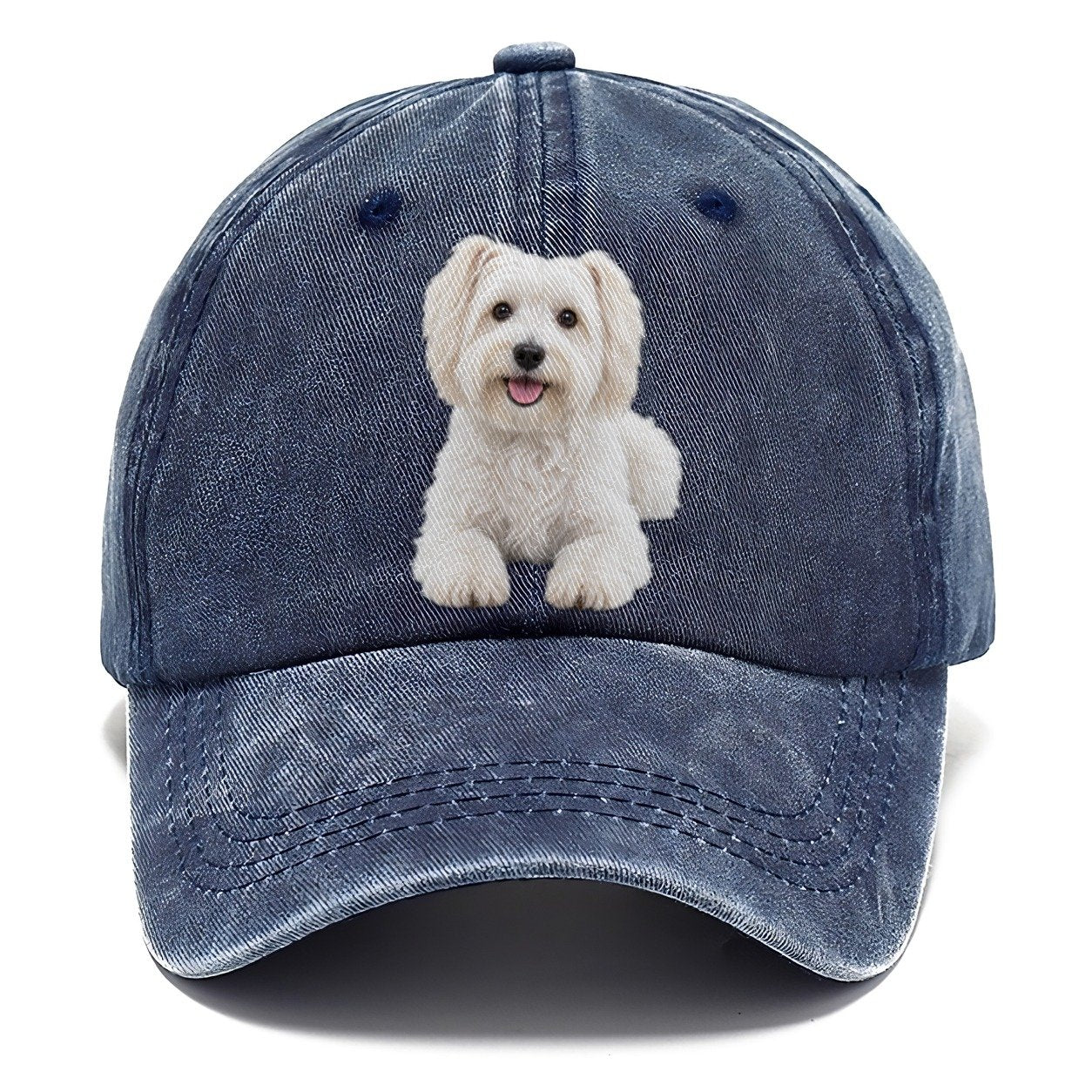 Havanese Sitting Top Breeds Classic Cap – Twilight Navy