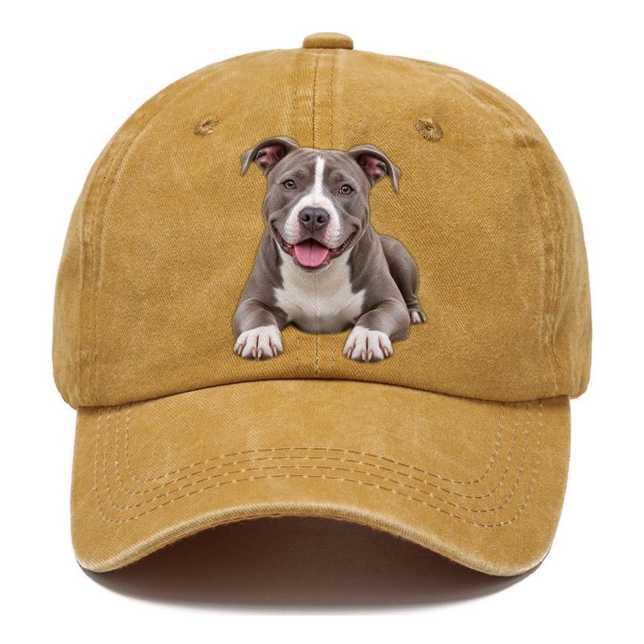Pit Bull Terrier Lying Down Top Breeds Classic Cap – Golden Harvest