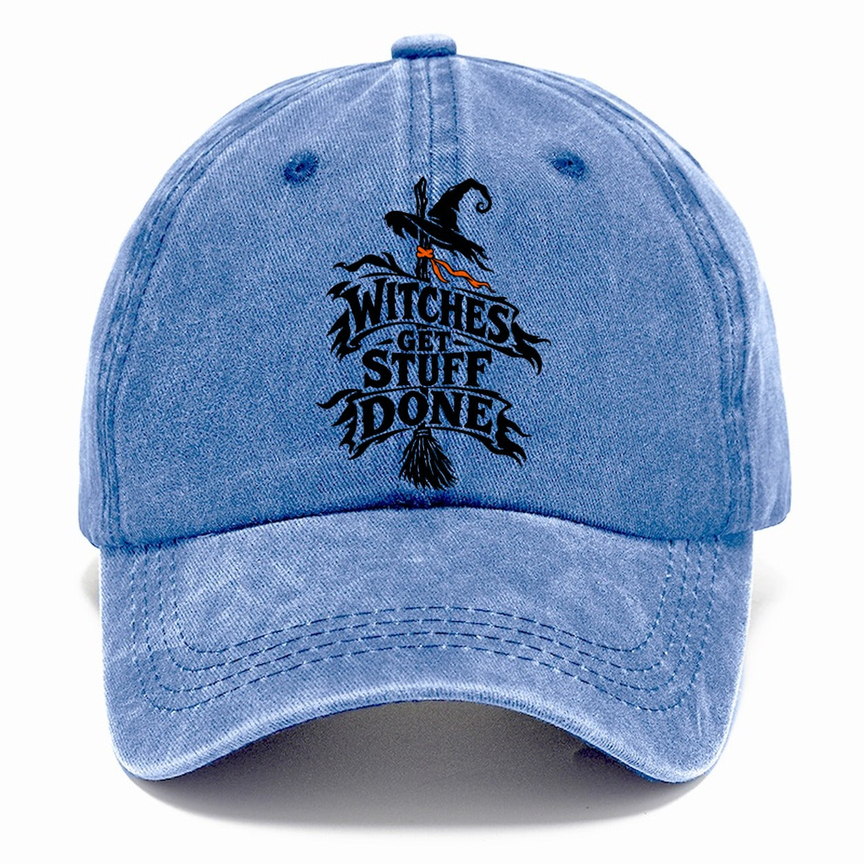 Witches Get Stuff Done Slogan Witch Magic Classic Cap – Summer Sky
