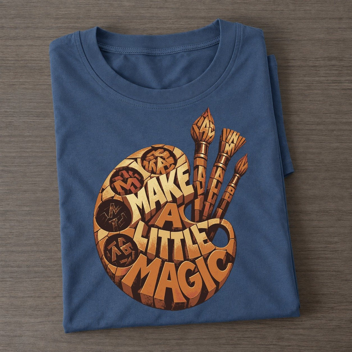 Color Well Palette Letter Sculpture Classic T-shirt – Twilight Navy