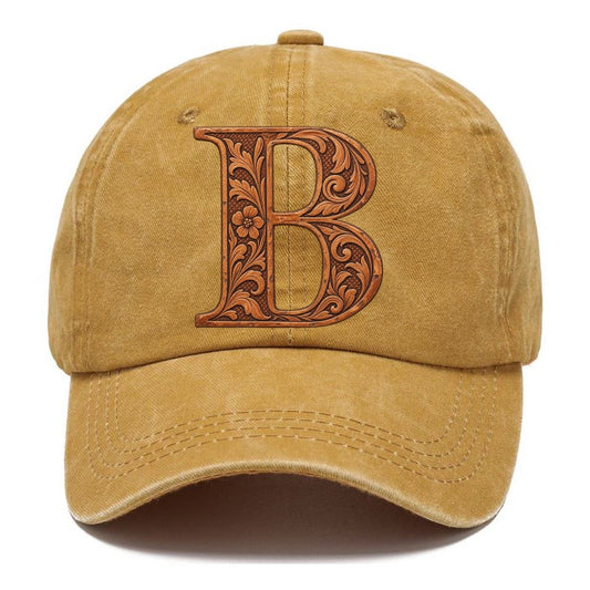 Tooled Leather B Monogram Classic Cap – Golden Harvest