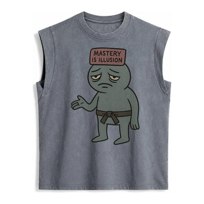 Black Pug Charming Companion Vintage Washed Tank – Grey
