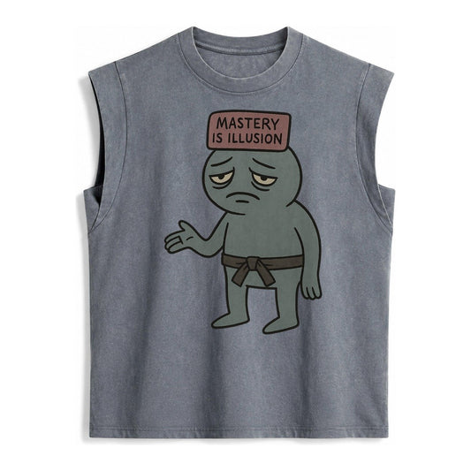 Black Pug Charming Companion Vintage Washed Tank – Grey
