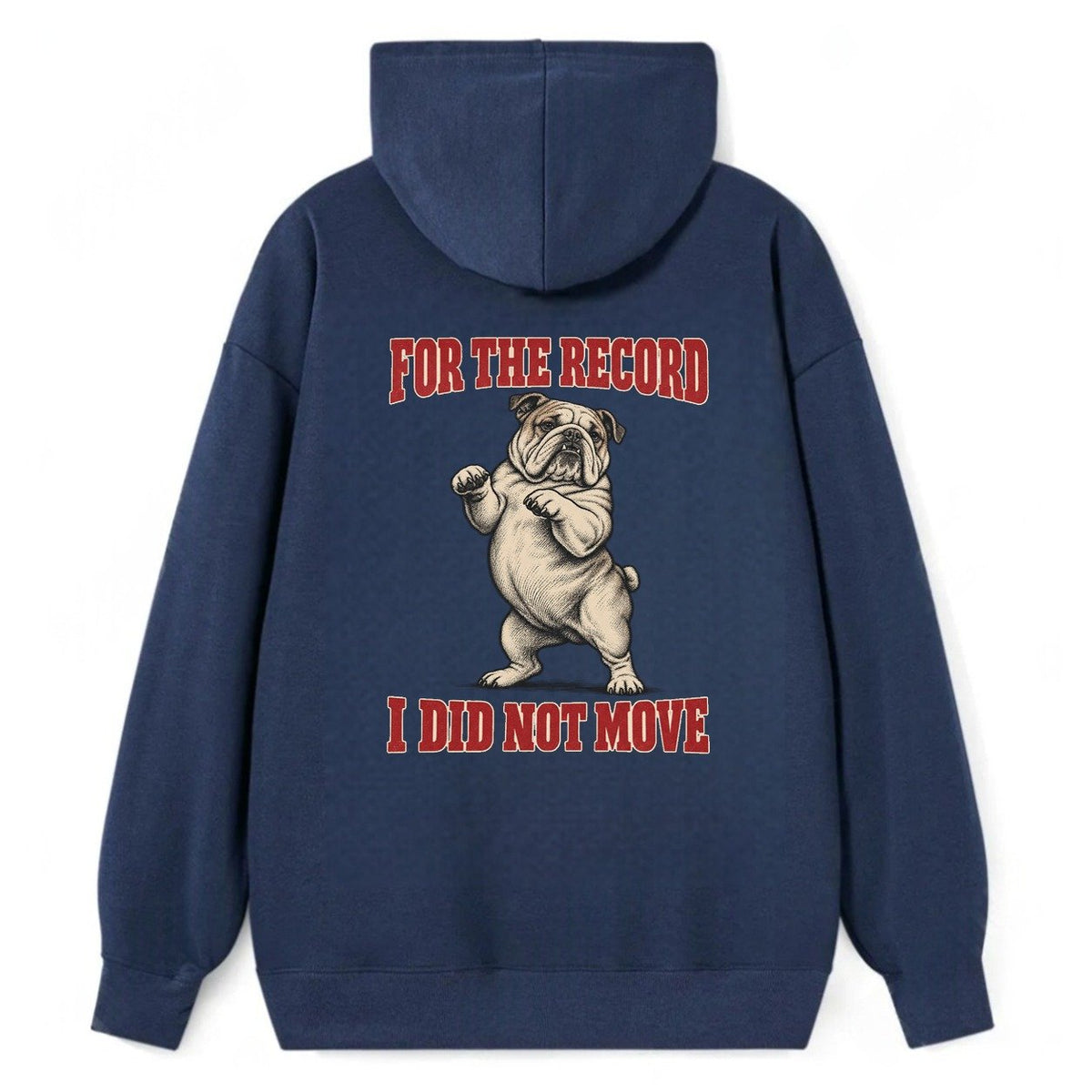 English Bulldog Dog Declarations Classic Pullover Hoodie – Navy